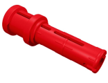 Technic, Pin Long with Friction Ridges Lengthwise and Stop Bush, Red (32054)