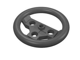 Technic, Steering Wheel Large, Black (2741 / 4125213 / 6034482)