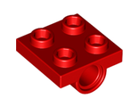 Plate, Modified 2 x 2 with Pin Holes, Red (2817 / 281721)