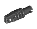 Hinge Cylinder 1 x 3 Locking with 1 Finger and Pin with Round Hole and Friction Ridges on Ends, Black (41532 / 4159335)