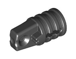 Hinge Cylinder 1 x 2 Locking with 1 Finger and Axle Hole on Ends with Slots, Black (30552 / 4158848)