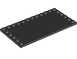 Tile, Modified 6 x 12 with Studs on Edges, Black (6178 / 4296198 / 4653050 / 6147030)