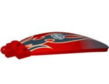 Windscreen 9 x 3 x 1 2/3 Bubble Canopy with Black End and Flames and Filler Cap Pattern, Red (47844pb03 / 4583702)