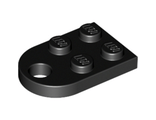 Plate, Modified 2 x 3 with Hole, Black (3176 / 317626)