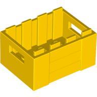 Container, Crate 3 x 4 x 1 2/3 with Handholds, Yellow (30150 / 4599378)