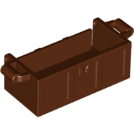 Container, Treasure Chest Bottom with Slots in Back, Reddish Brown (4738a / 4211162 / 4280114)