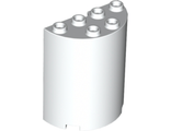 Cylinder Half 2 x 4 x 4, White (6259 / 4163987 / 6106024)