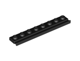 Plate, Modified 1 x 8 with Door Rail, Black (4510 / 4286009)