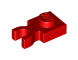 Plate, Modified 1 x 1 with Open O Clip Thick Vertical Grip, Red (4085d / 4588003)