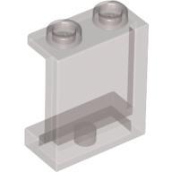 Panel 1 x 2 x 2 with Side Supports - Hollow Studs, Trans-Black (87552 / 4638658 / 6253217)