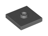 Plate, Modified 2 x 2 with Groove and 1 Stud in Center (Jumper), Dark Bluish Gray (87580 / 4565322 / 6126083)