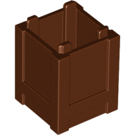 Container, Box 2 x 2 x 2 - Top Opening, Reddish Brown (61780 / 4520638)