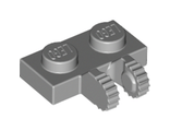 Hinge Plate 1 x 2 Locking with 2 Fingers on Side and 9 Teeth, Light Bluish Gray (60471 / 4515341)