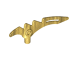 Minifigure, Weapon Crescent Blade, Serrated with Bar, Pearl Gold (98141 / 4646871 / 6270138)