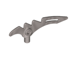 Minifigure, Weapon Crescent Blade, Serrated with Bar, Flat Silver (98141 / 4651535)