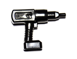 Minifigure, Utensil Tool Cordless Electric Impact Wrench / Drill, Black (11402b / 6030875)