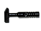 Minifigure, Utensil Tool Cross Pein Hammer - 3-Rib Handle, Black (11402h / 6030875)