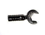 Minifigure, Utensil Tool Open End Wrench - 3-Rib Handle, Black (11402g / 6030875)