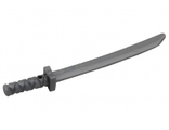 Minifigure, Weapon Sword, Shamshir/Katana Square Guard with Uncapped Pommel and Hole in Hilt, Flat Silver (30173b / 4569471)