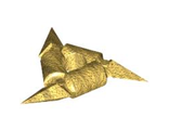 Minifigure, Weapon Throwing Star Shuriken with Smooth Grips, Pearl Gold (93058 / 4600519 / 6109545)