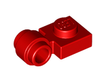 Plate, Modified 1 x 1 with Light Attachment - Thick Ring, Red (4081b / 4161412 / 4632572)