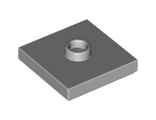 Plate, Modified 2 x 2 with Groove and 1 Stud in Center (Jumper), Light Bluish Gray (87580 / 4565393)