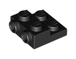 Plate, Modified 2 x 2 x 2/3 with 2 Studs on Side, Black (99206 / 6052126)