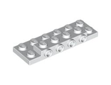 Plate, Modified 2 x 6 x 2/3 with 4 Studs on Side, White (87609 / 4560929)