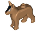 Dog, Alsatian / German Shepherd with Black Eyes, Nose, Blaze and Dark Brown Muzzle Pattern, Medium Nougat (92586pb01 / 4614195)