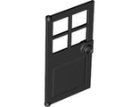 Door 1 x 4 x 6 with 4 Panes and Stud Handle, Black (60623 / 4521208)