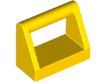 Tile, Modified 1 x 2 with Bar Handle, Yellow (2432 / 243224)