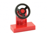 Vehicle, Steering Stand 1 x 2 with Black Steering Wheel, Red (3829c01 / 9552 / 9551)
