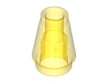 Cone 1 x 1 with Top Groove, Trans-Yellow (4589b / 4567332 / 6167288 / 618844 / 6337597)