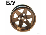 ! Б/У - Wheel 56mm D. x 34mm Technic Racing Medium, 3 Pin Holes, Black (44772 / 4262086 / 6005203 / 4211845) - Б/У