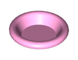 Minifigure, Utensil Dish 3 x 3, Bright Pink (6256 / 4222938 / 4618629)