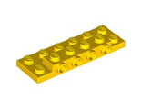 Plate, Modified 2 x 6 x 2/3 with 4 Studs on Side, Yellow (87609 / 4567996)