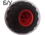 ! Б/У - Wheel 43.2 x 28 Balloon Small with Black Tire 43.2 x 28 S Balloon Small 6580 / 6579, Red (6580c01) - Б/У