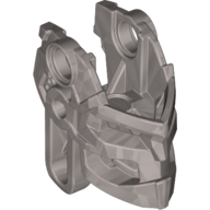 Bionicle Head Connector Block Toa Okoto, Flat Silver (19049 / 6102606)
